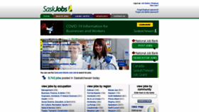 What Saskjobs.ca website looked like in 2021 (4 years ago)