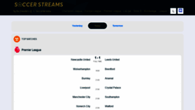 What Soccerstreams.to website looked like in 2021 (3 years ago)