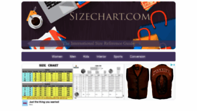 What Sizechart.com website looked like in 2021 (2 years ago)