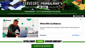 What Serveurs-minecraft.org website looked like in 2021 (2 years ago)