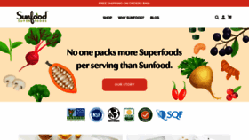 What Sunfood.com website looked like in 2021 (2 years ago)