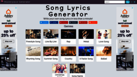 What Song-lyrics-generator.org.uk website looked like in 2021 (2 years ago)