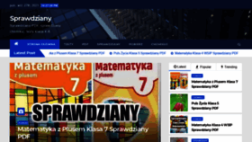 What Sprawdzianyszkolne.pl website looked like in 2021 (2 years ago)