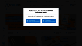 What Sprintis.de website looked like in 2021 (2 years ago)