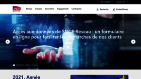 What Sncf-reseau.fr website looked like in 2021 (2 years ago)