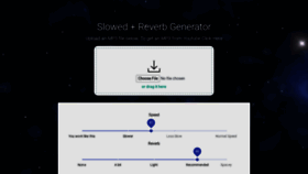 What Slowedreverb.com website looked like in 2021 (2 years ago)
