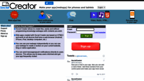 What Socialcreator.com website looked like in 2021 (2 years ago)