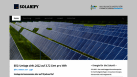 What Solarify.eu website looked like in 2021 (2 years ago)