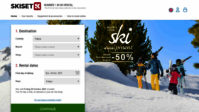 What Skiset.co.uk website looked like in 2021 (2 years ago)