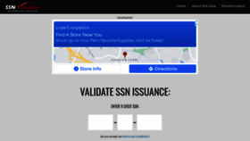 What Ssnvalidator.com website looked like in 2021 (2 years ago)