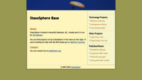 What Stasosphere.com website looked like in 2021 (2 years ago)