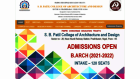 What Sbpatilarchitecture.com website looked like in 2021 (2 years ago)