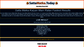 What Sattamatka.today website looked like in 2021 (2 years ago)