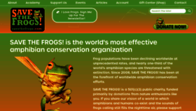 What Savethefrogs.com website looked like in 2021 (2 years ago)