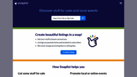 What Snaplist.com website looked like in 2021 (2 years ago)