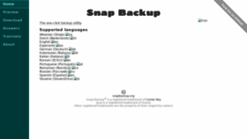 What Snapbackup.com website looked like in 2021 (2 years ago)