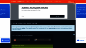 What Steamsignature.com website looked like in 2021 (3 years ago)