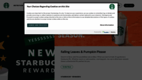 What Starbucks.ie website looked like in 2021 (2 years ago)