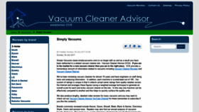 What Simplyvacuums.com website looked like in 2021 (2 years ago)