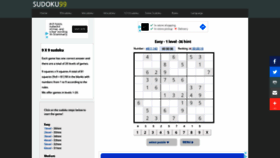 What Sudoku99.com website looked like in 2021 (2 years ago)