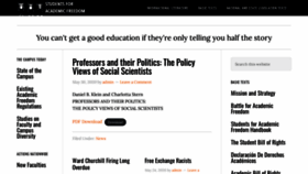 What Studentsforacademicfreedom.org website looked like in 2021 (3 years ago)