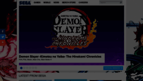 What Sega.co.uk website looked like in 2021 (3 years ago)