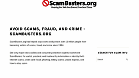 What Scambusters.com website looked like in 2021 (2 years ago)