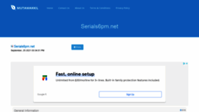 What Serials6pm-net.mutawakkil.com website looked like in 2021 (2 years ago)