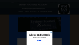 What Sydneyfootballacademy.com website looked like in 2021 (2 years ago)