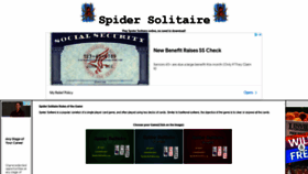 What Spidersolitaire.org website looked like in 2021 (2 years ago)
