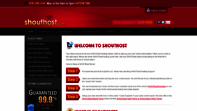 What Shouthost.com website looked like in 2021 (2 years ago)
