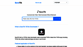 What Savetik.net website looked like in 2021 (2 years ago)