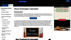 What Schengen-calculator.com website looked like in 2021 (2 years ago)