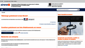 What Sirene.fr website looked like in 2021 (2 years ago)