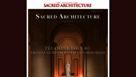 What Sacredarchitecture.org website looked like in 2021 (2 years ago)