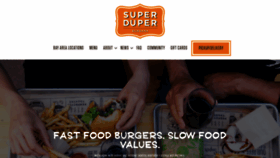 What Superduperburgers.com website looked like in 2021 (2 years ago)