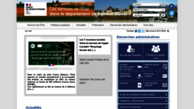 What Seine-et-marne.gouv.fr website looked like in 2021 (2 years ago)
