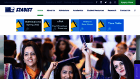 What Szabist-isb.edu.pk website looked like in 2021 (2 years ago)