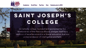What Saintjoe.edu website looked like in 2021 (2 years ago)