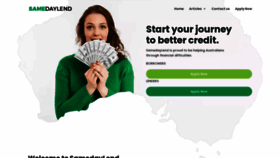 What Samedaylend.com.au website looked like in 2021 (2 years ago)
