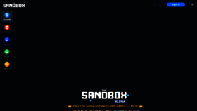 What Sandbox.game website looked like in 2021 (2 years ago)