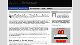 What Spread-betting.ie website looked like in 2021 (2 years ago)