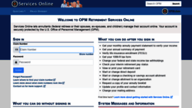What Servicesonline.opm.gov website looked like in 2021 (2 years ago)