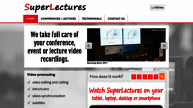 What Superlectures.com website looked like in 2021 (2 years ago)