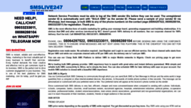 What Smslive247.com.ng website looked like in 2021 (2 years ago)