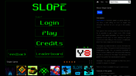 What Slopegame.io website looked like in 2021 (2 years ago)