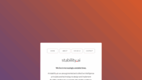 What Stability.ai website looked like in 2021 (2 years ago)