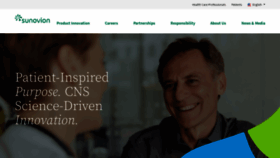 What Sunovion.com website looked like in 2021 (3 years ago)