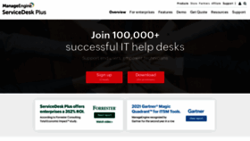 What Servicedeskplus.com website looked like in 2021 (2 years ago)