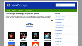 What Sendscraps.com website looked like in 2021 (2 years ago)
